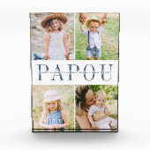 Custom Papou Grandchildren Fotoblock (Vorderseite)
