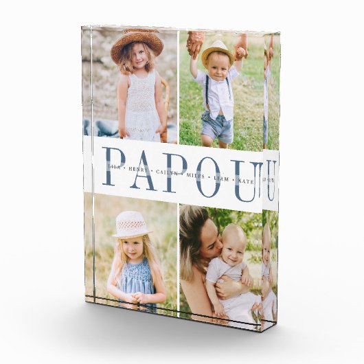 Custom Papou Grandchildren Fotoblock (Rechts)