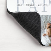 Custom Pappou Foto Collage Grandchildren Namen Mousepad (Ecke)