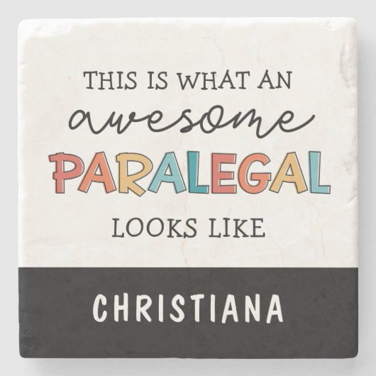 Custom Paralegal Phantastisch Legal Assistant Funn Steinuntersetzer (Vorderseite)