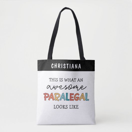 Custom Paralegal Phantastisch Legal Assistant Funn Tasche (Vorderseite)