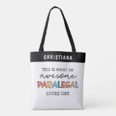 Custom Paralegal Phantastisch Legal Assistant Funn Tasche (Rückseite)