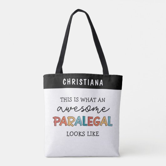 Custom Paralegal Phantastisch Legal Assistant Funn Tasche (Rückseite)