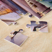 Custom Paris France Eiffel Tower Sunset Watercolor Puzzle (Seite)