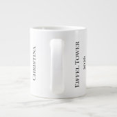 Custom Paris Panoramic Skyline View Eiffel Tower Jumbo-Tasse (Rückseite)