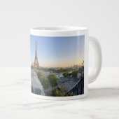 Custom Paris Panoramic Skyline View Eiffel Tower Jumbo-Tasse (Vorderseite Rechts)