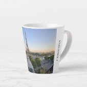 Custom Paris Panoramic Skyline View Eiffel Tower Milchtasse (Rechte Ecke)