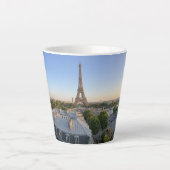 Custom Paris Panoramic Skyline View Eiffel Tower Milchtasse (Vorderseite)