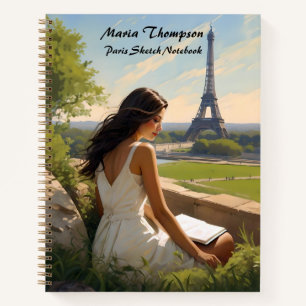 Custom Paris Sketch Travel Notebook Journal-Tagebu Notizblock
