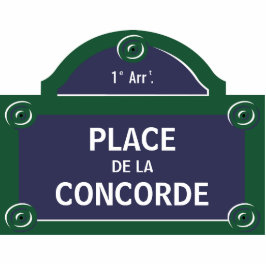 Custom Paris Street Sign Concorde Fotoskulptur Magnet