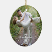 Custom Paris Travel Photo Christmas Tree Keramik Ornament (Rechts)
