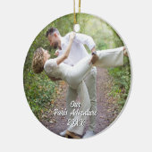 Custom Paris Travel Photo Christmas Tree Keramik Ornament (Links)