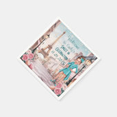 Custom Paris und Rose Sweet 16 in Paris Serviette (Ecke)