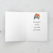 Custom Parrot Couple Love Bird Hochzeitstag Karte (Innenseite)