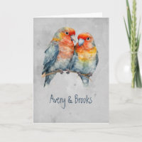Custom Parrot Couple Love Bird Hochzeitstag