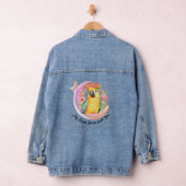 Custom Parrot Moon & Floral Denim Jacket Jeansjacke (Hangar)
