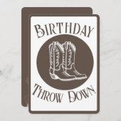 Custom Party Einladung - Country Rodeo Geburtstag (Vorne/Hinten)