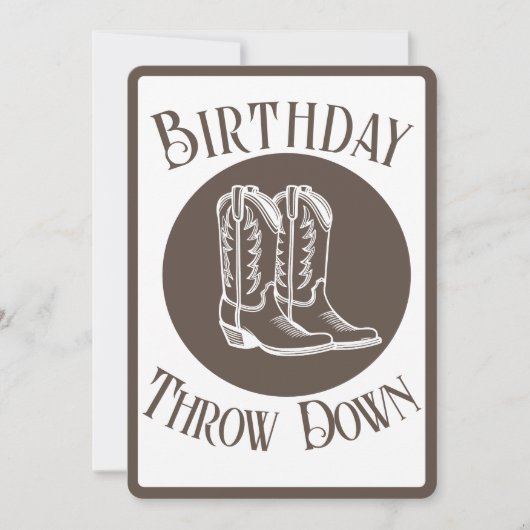 Custom Party Einladung - Country Rodeo Geburtstag (Vorderseite)