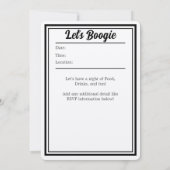 Custom Party Einladung - Disco Geburtstagsparty (Rückseite)