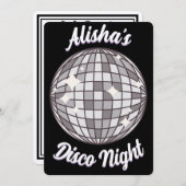 Custom Party Einladung - Disco Geburtstagsparty (Vorne/Hinten)