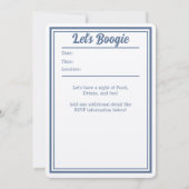 Custom Party Einladung - Disco Geburtstagsparty (Rückseite)