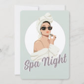 Custom Party Einladung - Girls Wellness-Center Tag (Vorderseite)