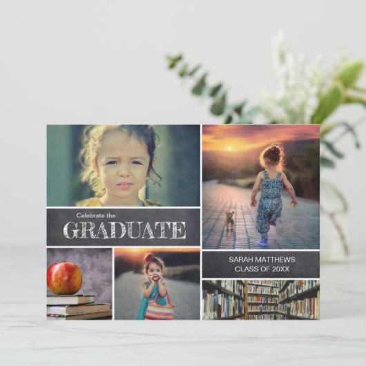 Custom Party Foto Kindergarten Abschluss Einladung (Stehend Vorderseite)