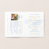 Custom Passport Briefmarke Hochzeitspaziergang Folienkarte (Innenseite)