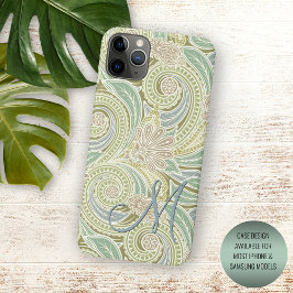 Custom Pasta Green Yellow Blue Pink Paisley Art Case-Mate iPhone Hülle