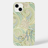 Custom Pasta Green Yellow Blue Pink Paisley Art iPhone Hülle (Rückseite)