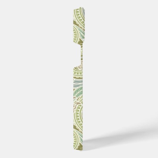 Custom Pasta Green Yellow Blue Pink Paisley Art iPhone Hülle (Rechte Seite)