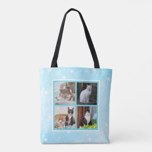 Custom Pastel Blue Foto Tasche (Rückseite)