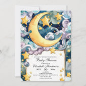 Custom Pastel Celestial Baby Dusche Einladung (Vorderseite)
