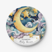 Custom Pastel Celestial Baby Dusche Pappteller (Vorderseite)
