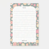 CUSTOM Pastel Daisies Grocery Einkaufsliste Post-it Klebezettel (Vorderseite)