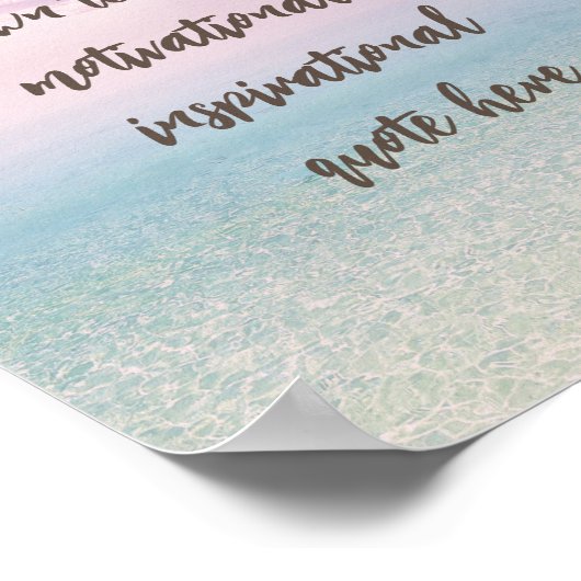 CUSTOM Pastel Dream Beach Motivierend Zitat Poster (Ecke)