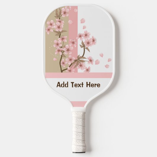 Custom Pastel Floral Pickleball Paddle (Vorderseite)
