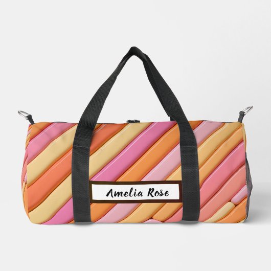 Custom Pastel Geometric Duffle Bag - Personalisier (Vorderseite)