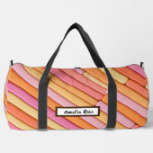 Custom Pastel Geometric Large Duffel Bag Duffle Bag (Vorderseite)