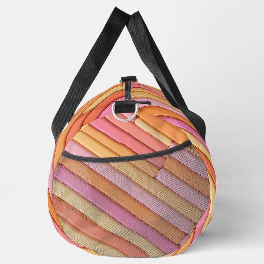 Custom Pastel Geometric Large Duffel Bag Duffle Bag (Rechts)