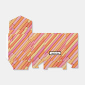 Custom Pastel Geometric Ribbon Fevor Boxen Geschenkschachtel (Ungefaltet)