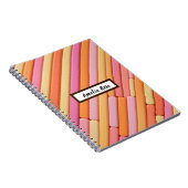 Custom Pastel Geometric Spiral Notebook - Modern Notizblock (Rechte Seite)