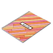 Custom Pastel Geometric Spiral Notebook - Modern Notizblock (Linke Seite)