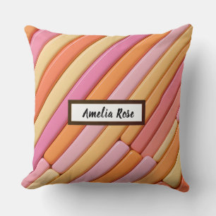 Custom Pastel Geometric Throw Pillow - Abstrakt Kissen