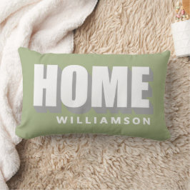 Custom Pastel Green White Home Minimalist Modern  Lendenkissen