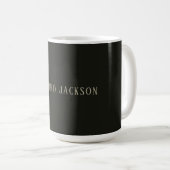 Custom pastel grey personalized minimalist name kaffeetasse (VorderseiteRechts)