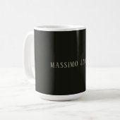 Custom pastel grey personalized minimalist name kaffeetasse (Vorderseite Links)