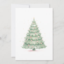 Custom Pastel Holiday Tree Weihnachtskarte Feiertagskarte