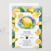 Custom Pastel Lemon Birthday Einladung (Vorne/Hinten)