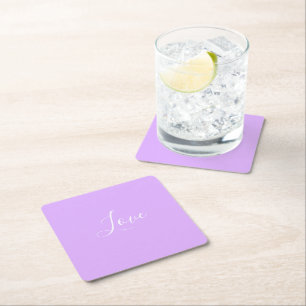 Custom Pastel Mauve Solid Color Minimalistische Ho Rechteckiger Pappuntersetzer